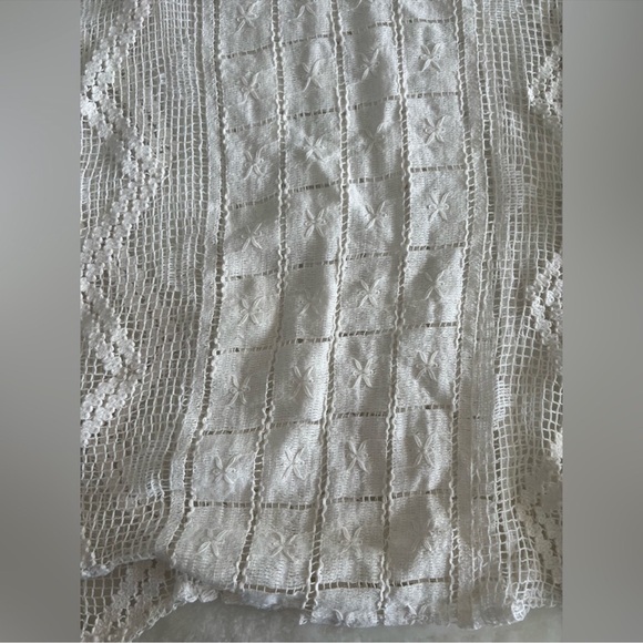 Last✨Free People Cream Lace Coverup Top - Picture 6 of 12